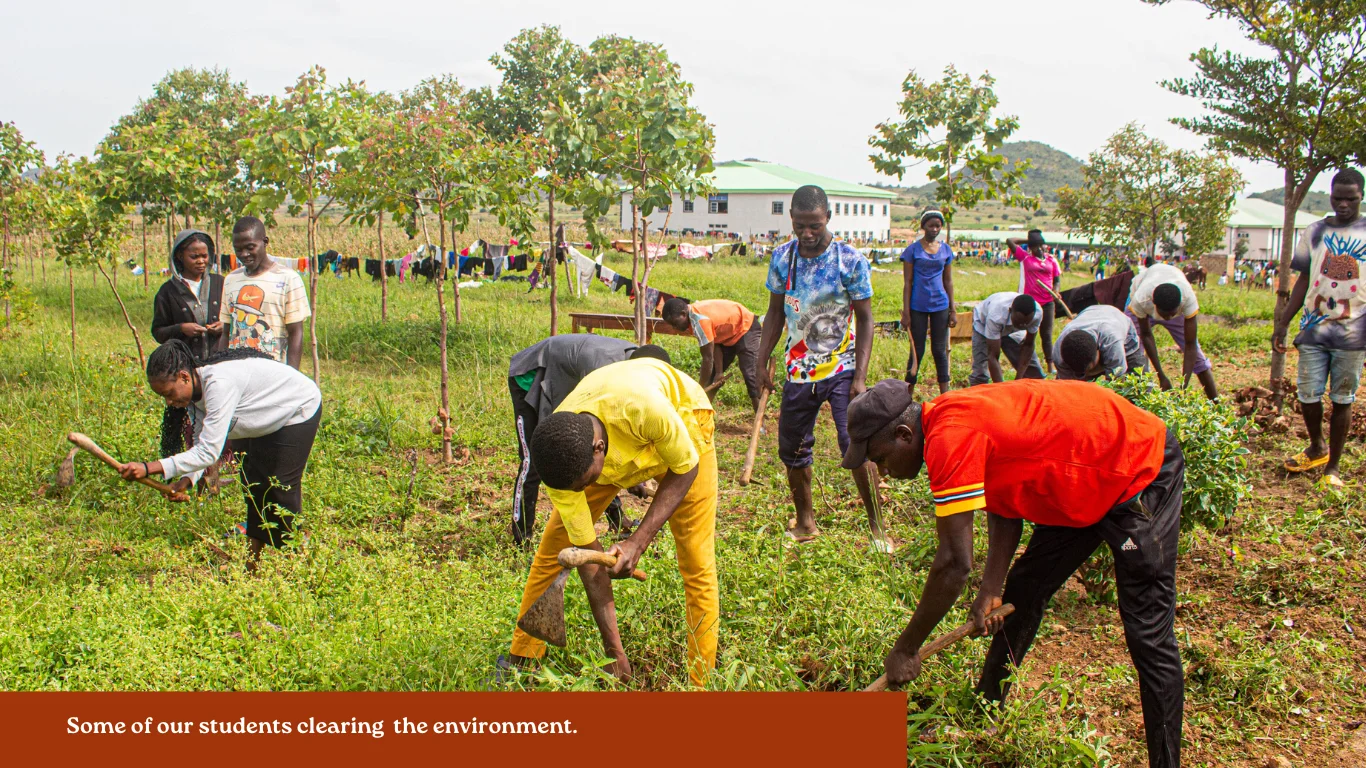 Students Clearing the environment